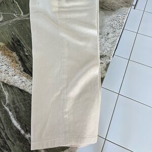 Perry Ellis white linen/rayon slacks